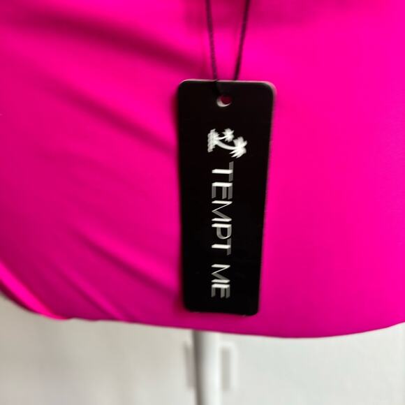 Tempt Me Pink One Piece Women Swimsuit Size Medium Brand New - Picture 4 of 6